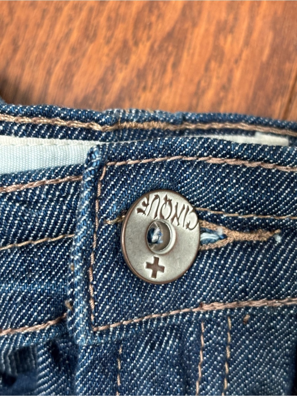 Vintage Y2K Cinque Pleated Denim Micro Mini Skirt Sz 26/40 - Picture 4 of 14